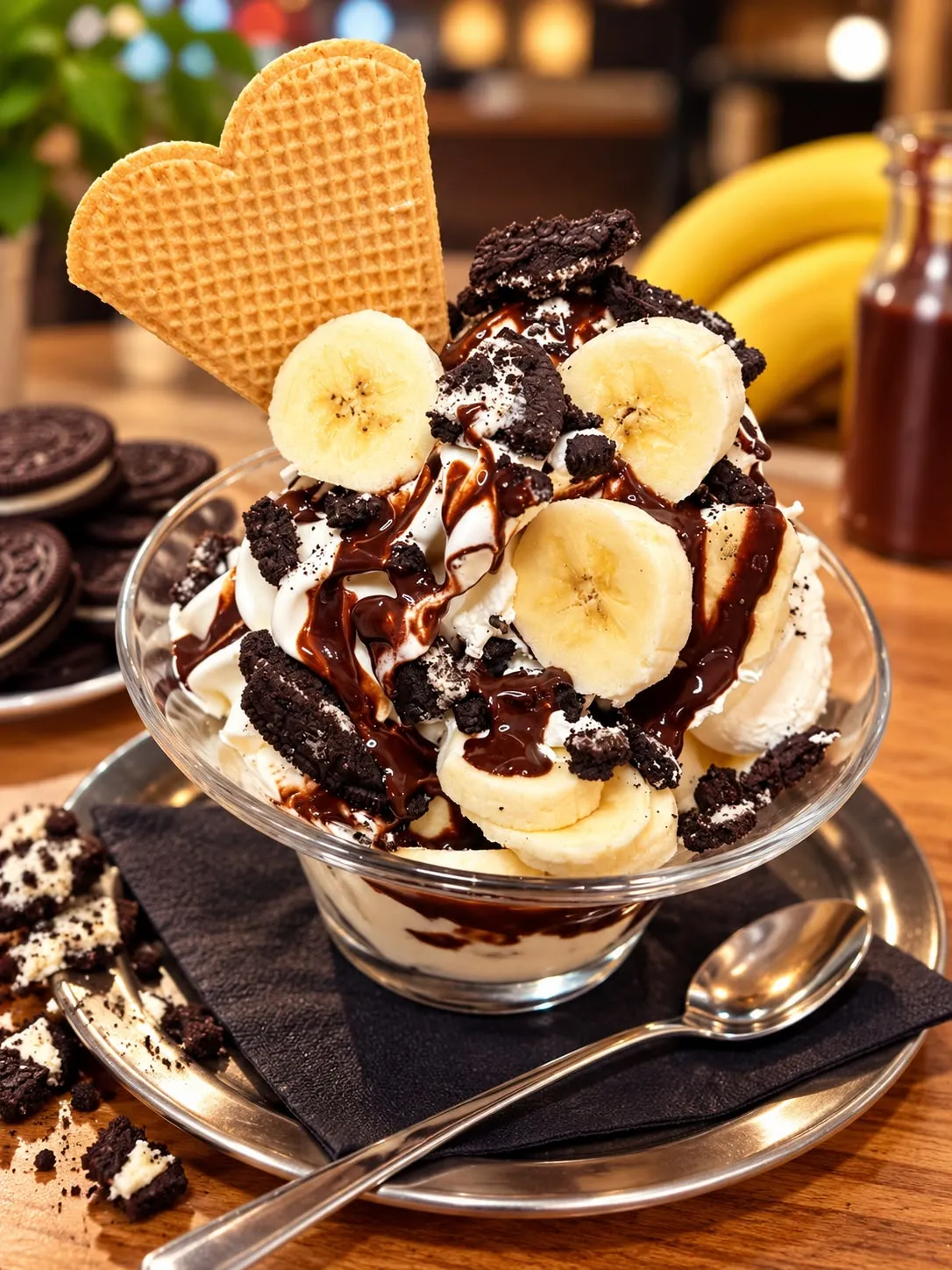 Oreo-Bananen-Becher