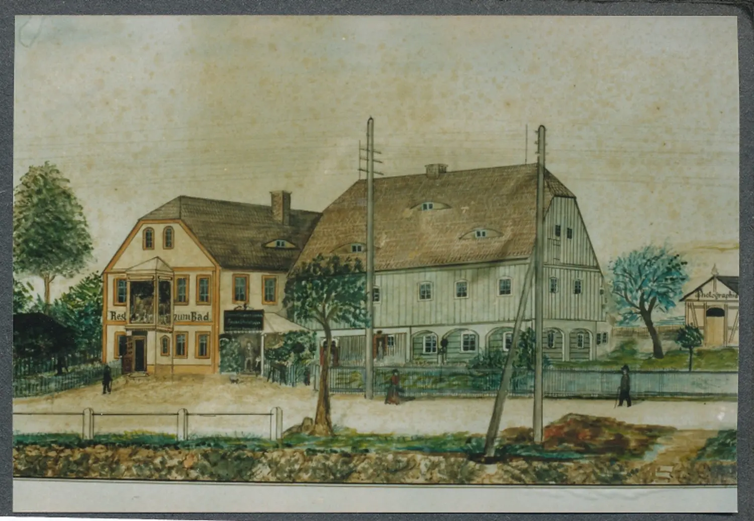 Historisches Foto der Milchbar Eibau: Restaurant „Zum Bad“