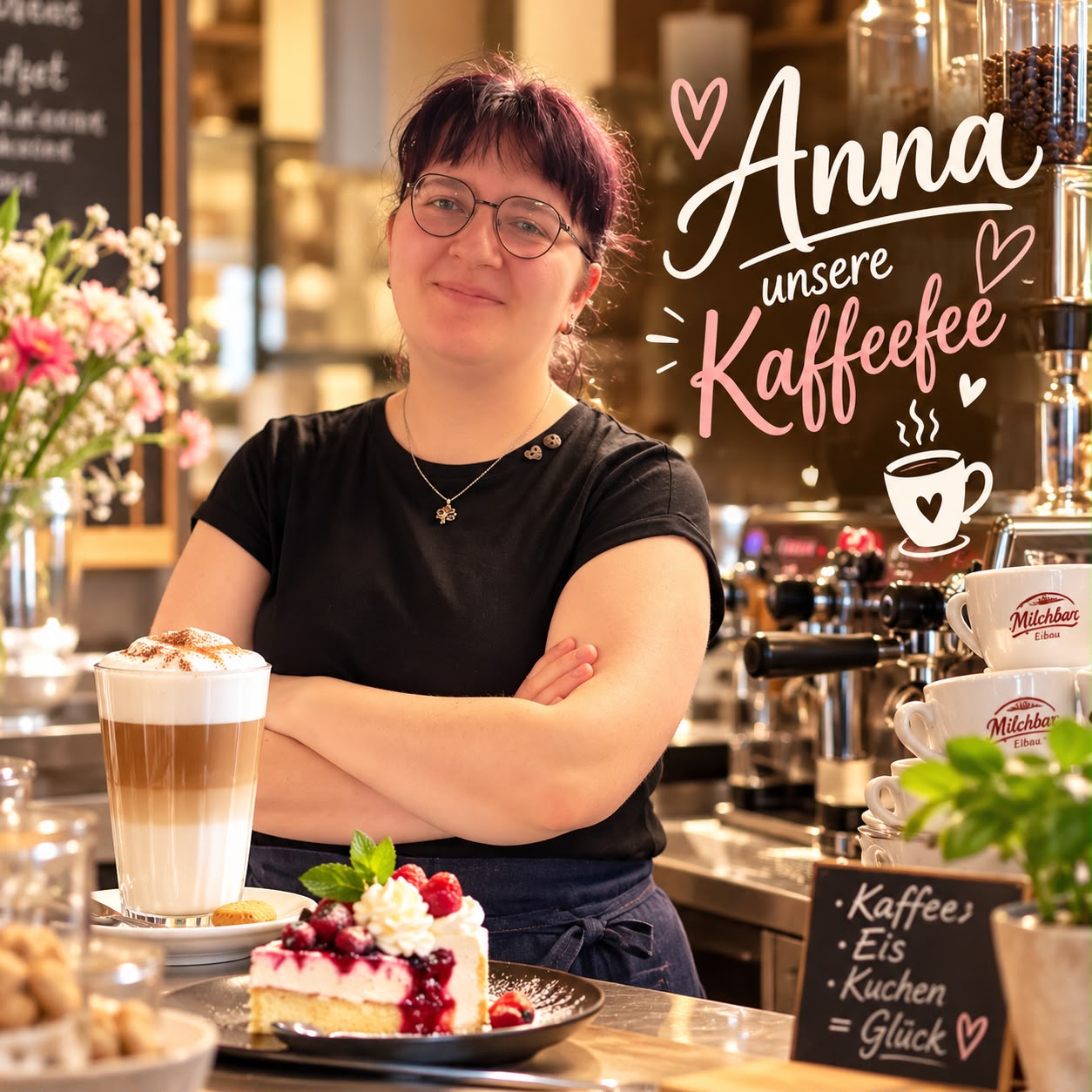 Anna, unsere Kaffeefee in der Milchbar Eibau